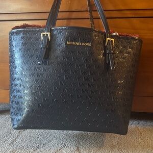 Michael Kors Navy Embossed Tote